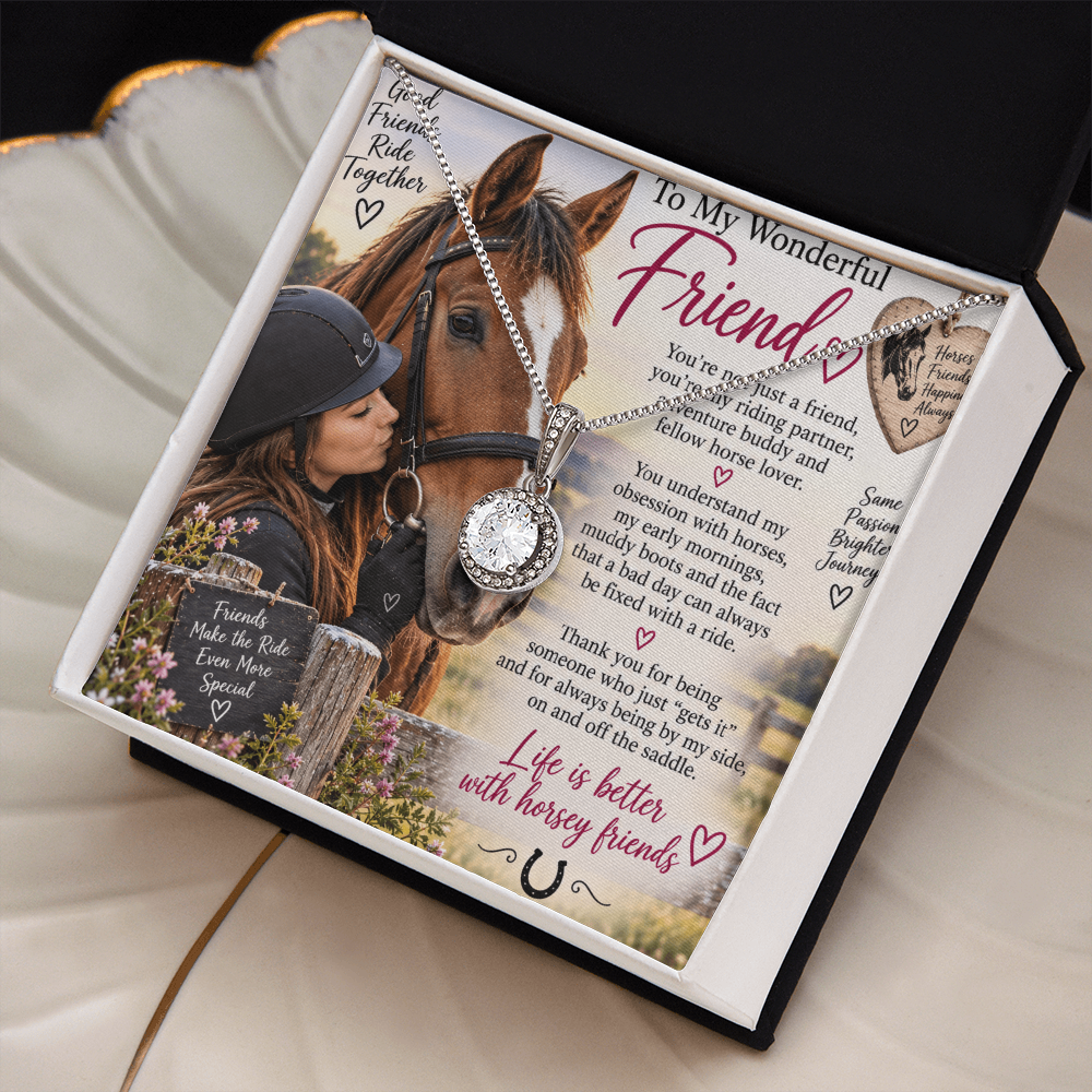 Horse Riding Friend Gift Eternal Hope Necklace – Equestrian Gift for Her