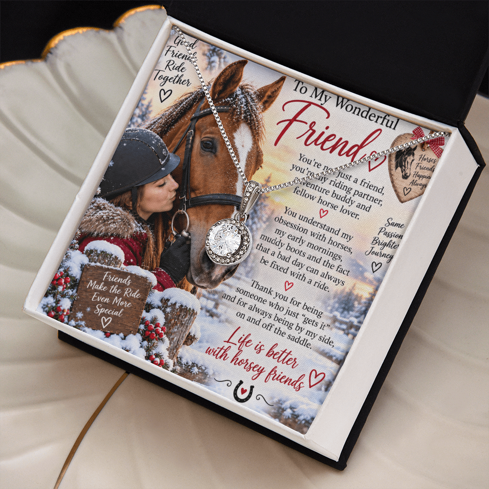 Horse Riding Friend Gift Eternal Hope Necklace – Equestrian Gift for Her