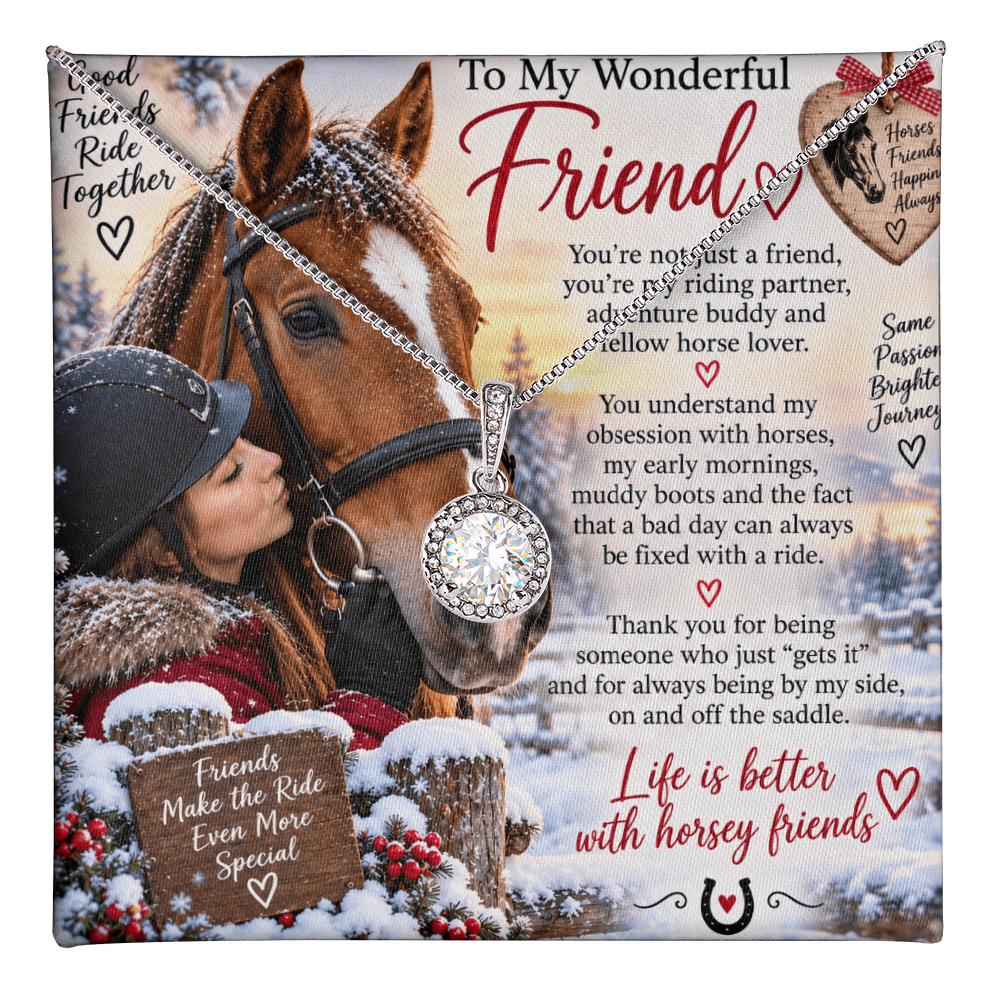 Horse Riding Friend Gift Eternal Hope Necklace – Equestrian Gift for Her
