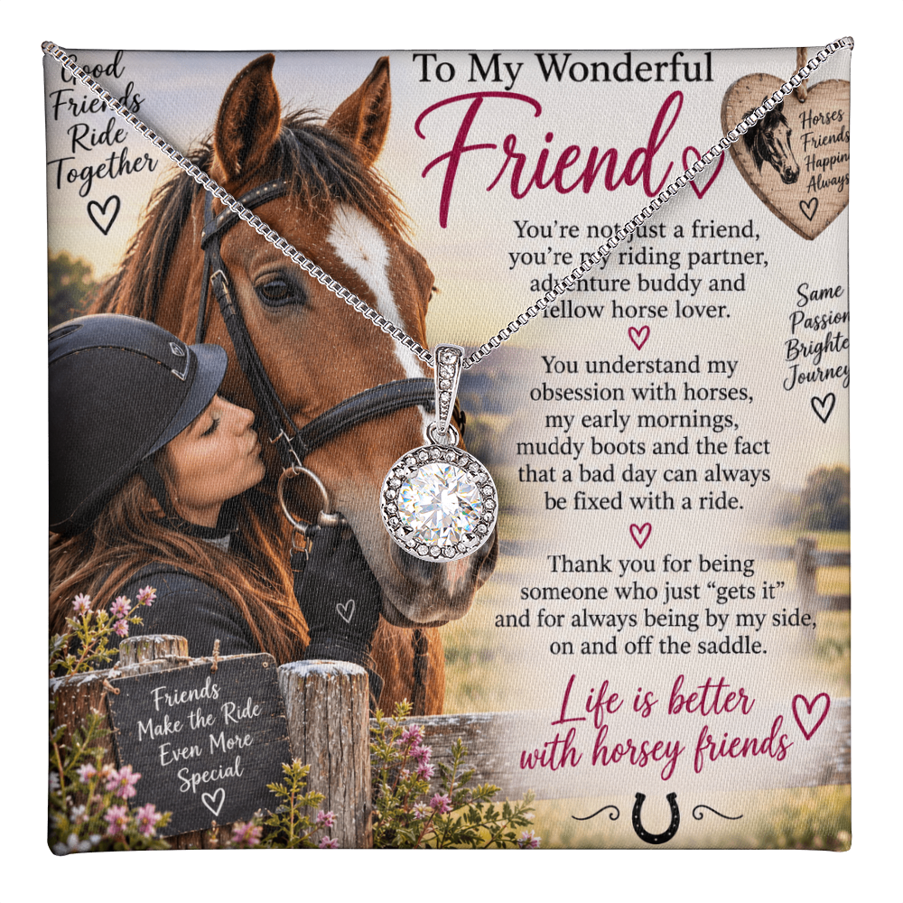 Horse Riding Friend Gift Eternal Hope Necklace – Equestrian Gift for Her