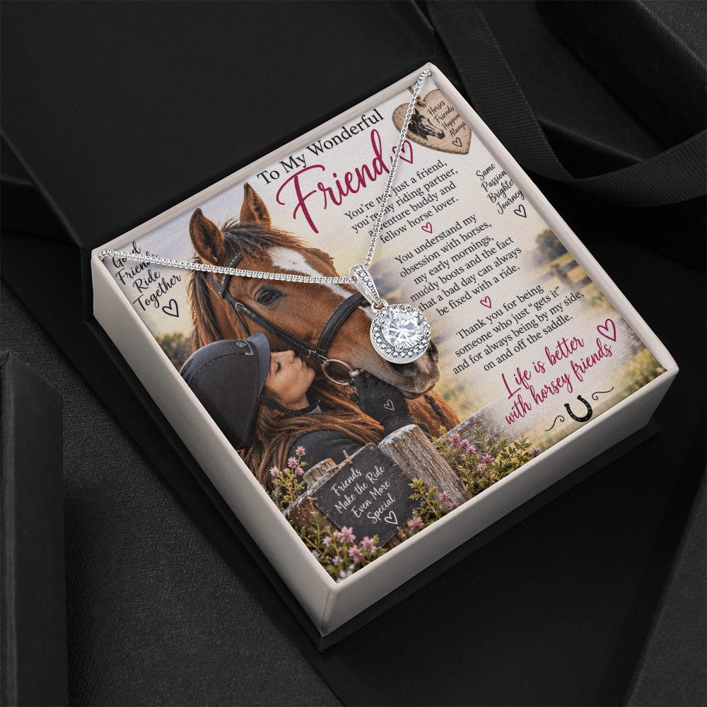 Horse Riding Friend Gift Eternal Hope Necklace – Equestrian Gift for Her