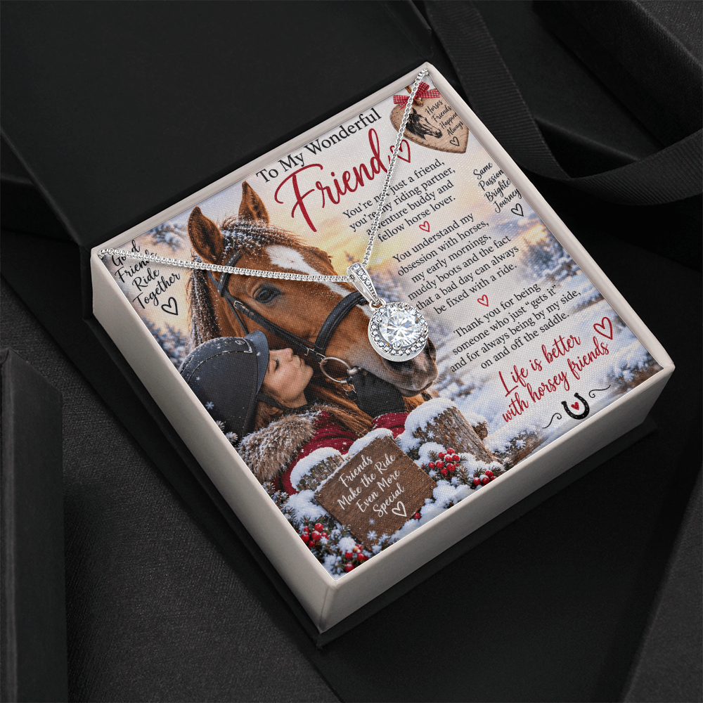 Horse Riding Friend Gift Eternal Hope Necklace – Equestrian Gift for Her