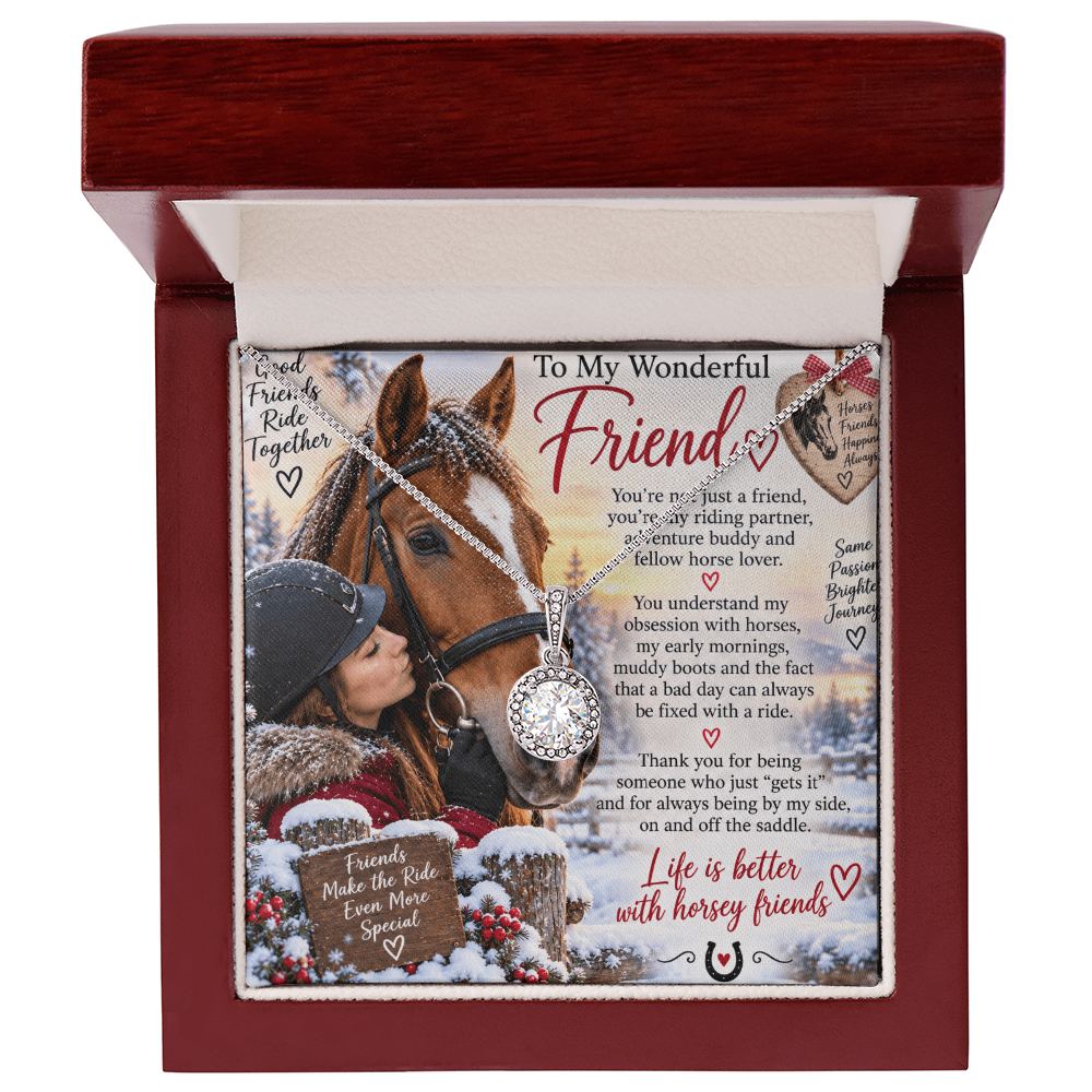 Horse Riding Friend Gift Eternal Hope Necklace – Equestrian Gift for Her