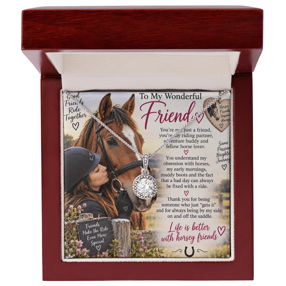 Horse Riding Friend Gift Eternal Hope Necklace – Equestrian Gift for Her
