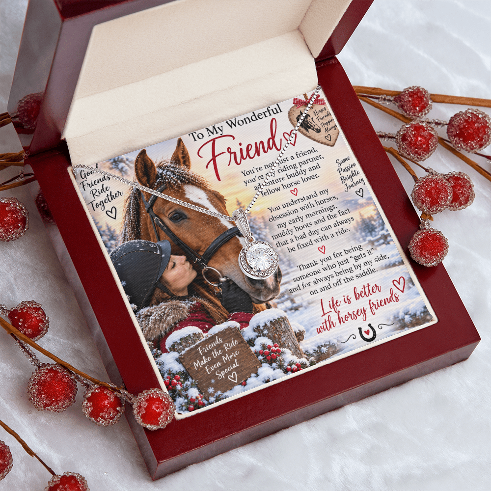 Horse Riding Friend Gift Eternal Hope Necklace – Equestrian Gift for Her