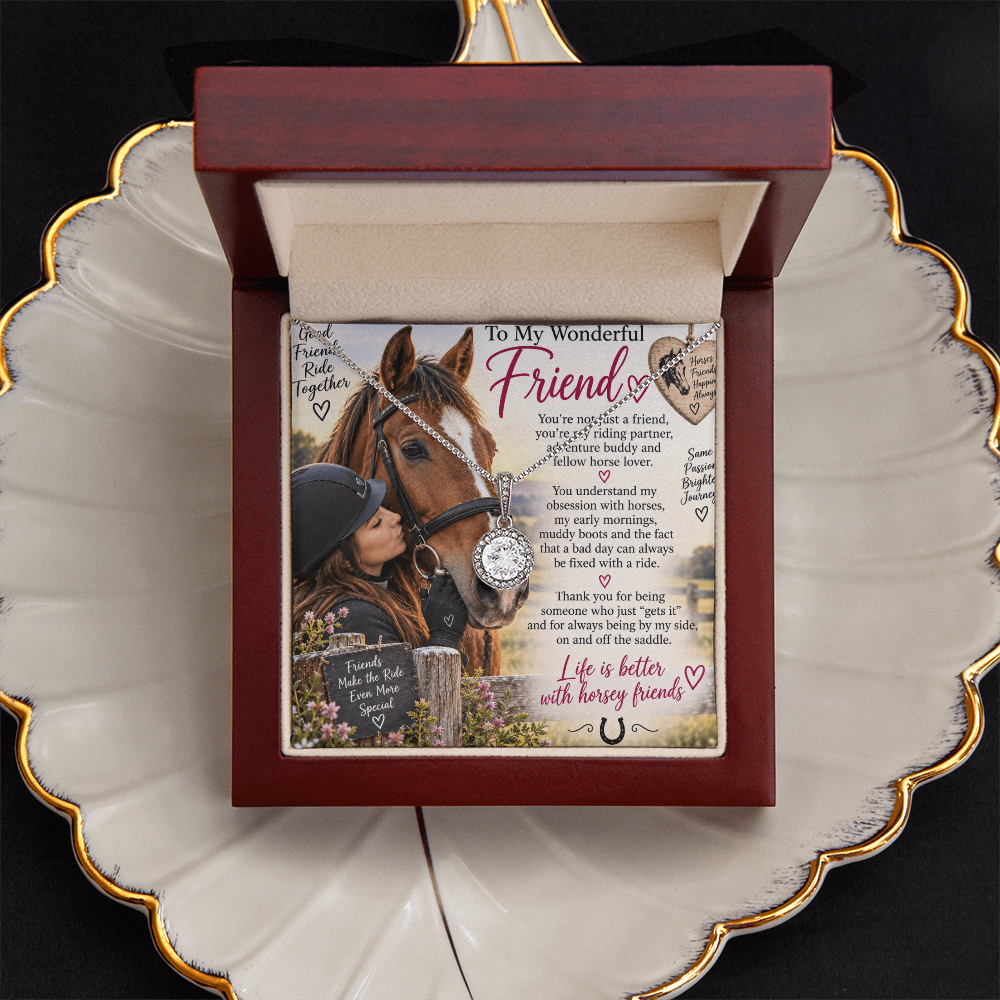 Horse Riding Friend Gift Eternal Hope Necklace – Equestrian Gift for Her