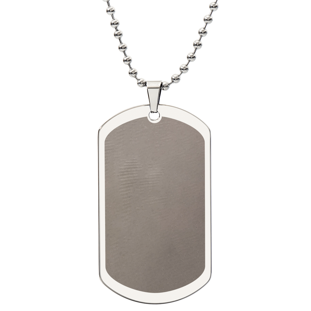 Engraved Dog Tag Necklace for Son – Personalised Gift from Mum and Dad