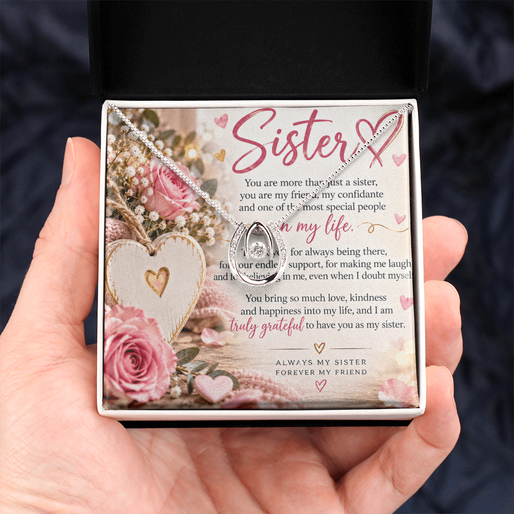 Lucky in Love Necklace for Sister – Beautiful Sister Gift