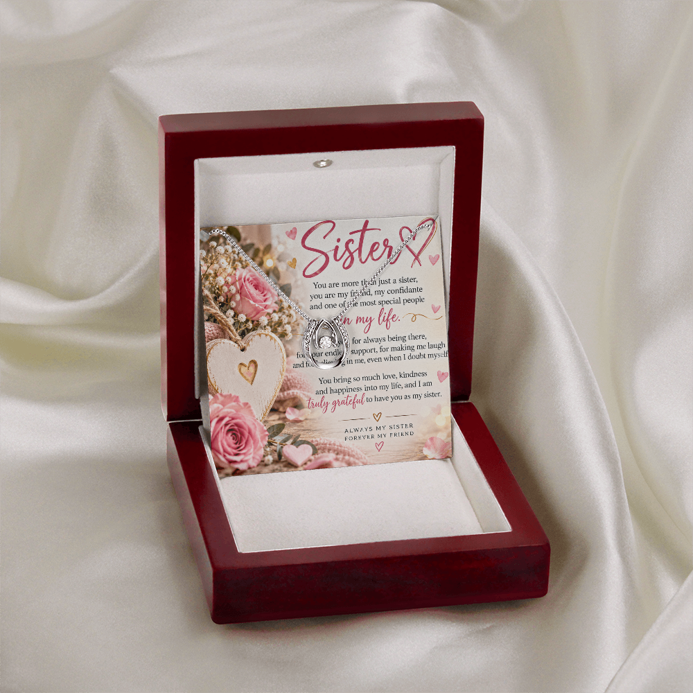 Lucky in Love Necklace for Sister – Beautiful Sister Gift