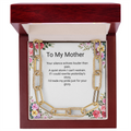 Gift for Mom – CZ Paperclip Forever Linked Necklace with Embellished Chain