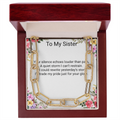 Gift for Sister – CZ Paperclip Forever Linked Necklace with Embellished Chain