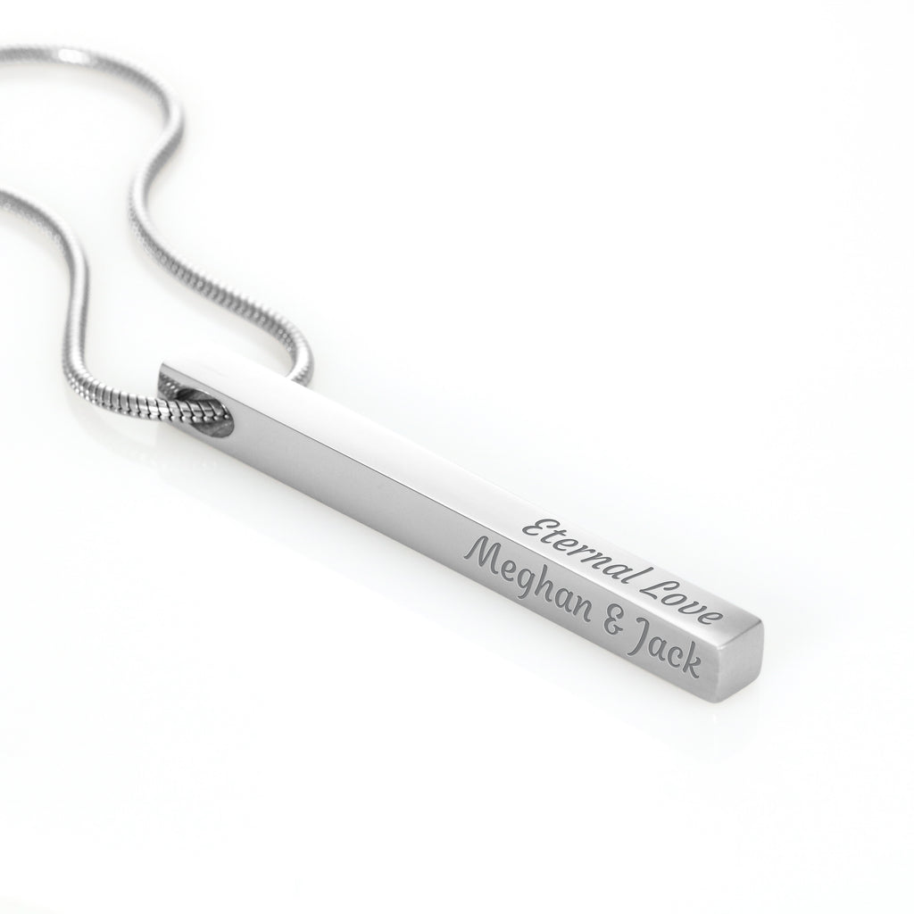 Engraved 4-Sided Stick Pendant – Meaningful Gift for Any Occasion