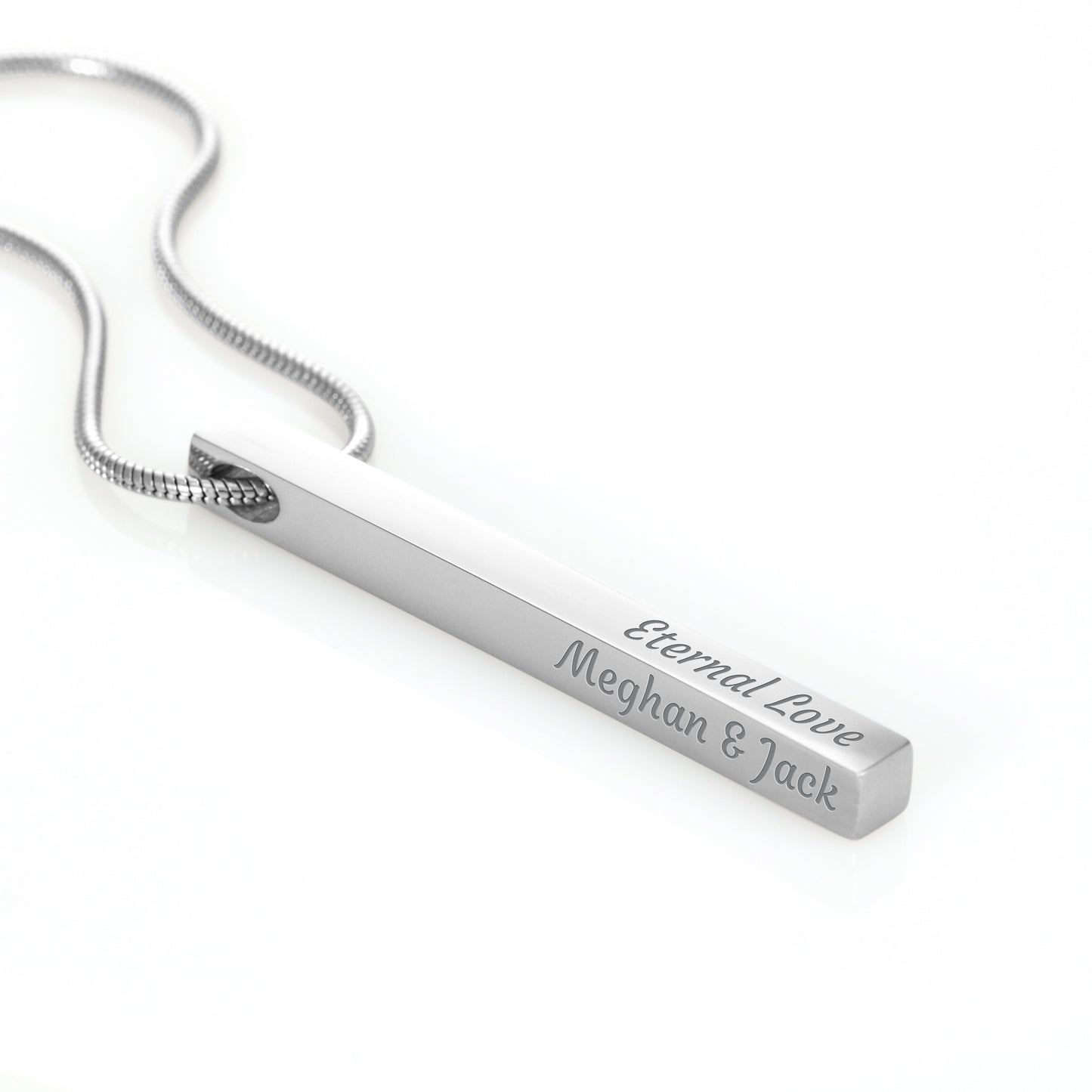 Engraved 4-Sided Stick Pendant – Meaningful Gift for Any Occasion