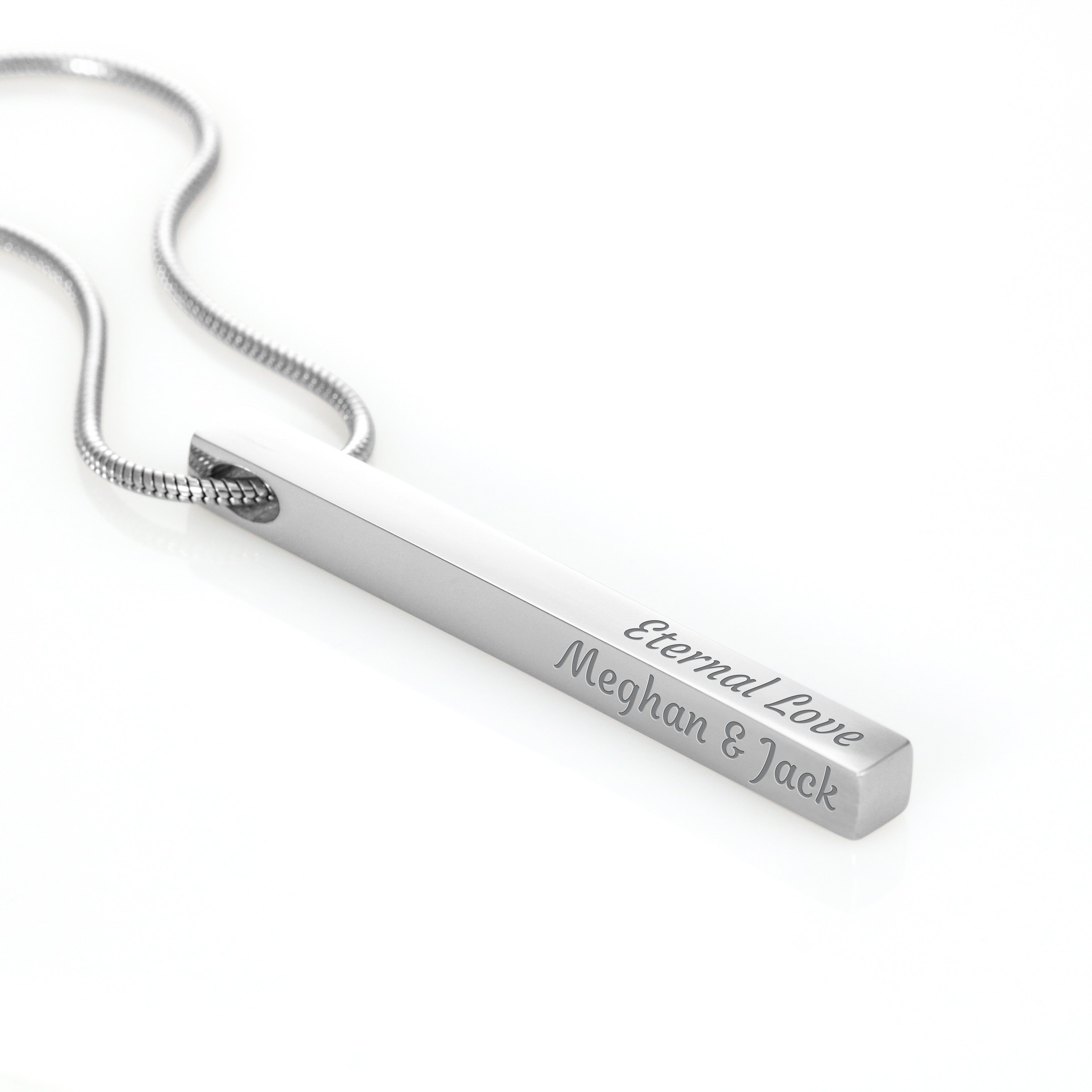Engraved 4-Sided Stick Pendant – Meaningful Gift for Any Occasion