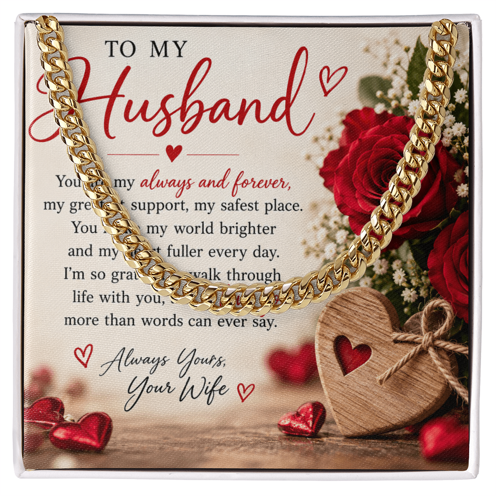 Cuban Link Chain for Husband – Stylish Jewellery Gift from Wife
