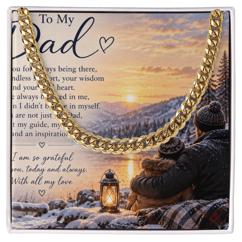 Dad Cuban Link Chain – Stylish Father's Day & Birthday Gift for Dad