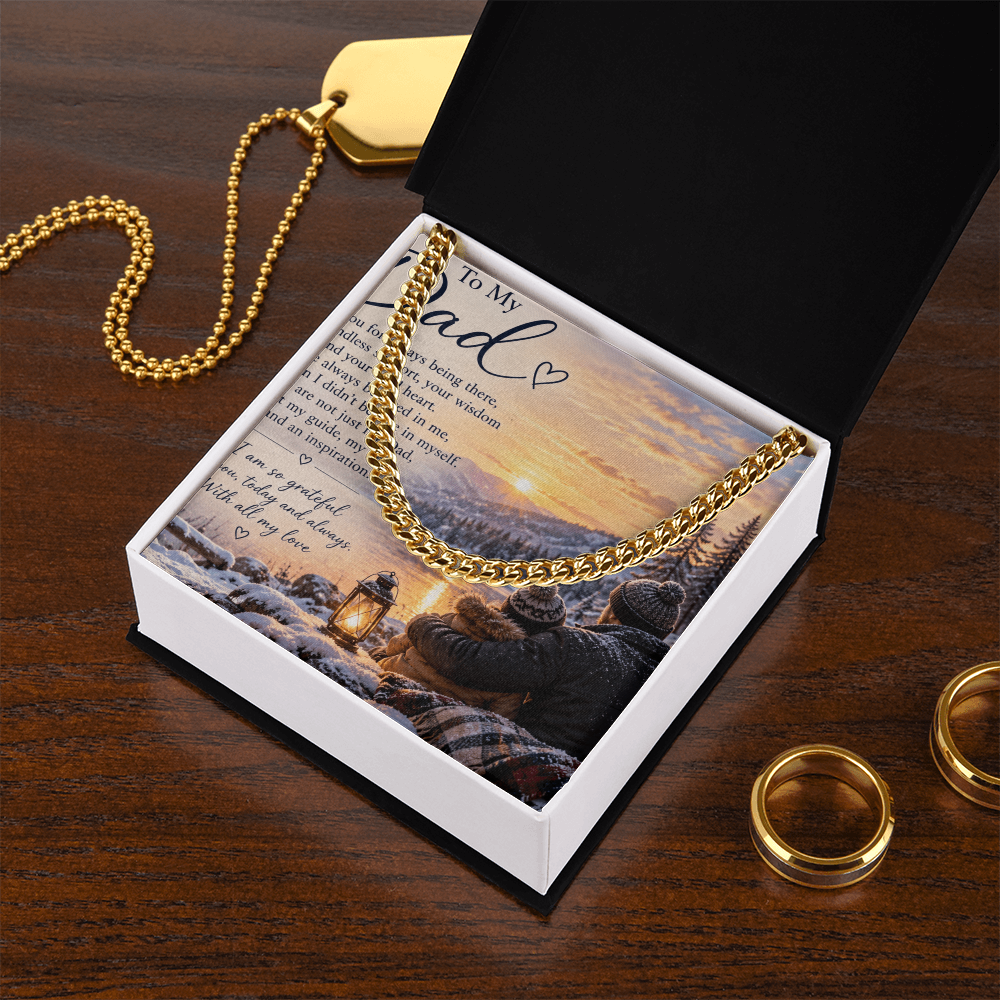 Dad Cuban Link Chain – Stylish Father's Day & Birthday Gift for Dad