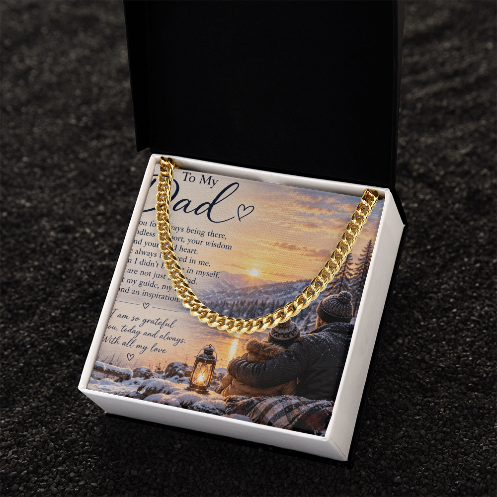 Dad Cuban Link Chain – Stylish Father's Day & Birthday Gift for Dad