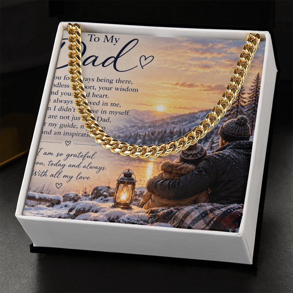 Dad Cuban Link Chain – Stylish Father's Day & Birthday Gift for Dad
