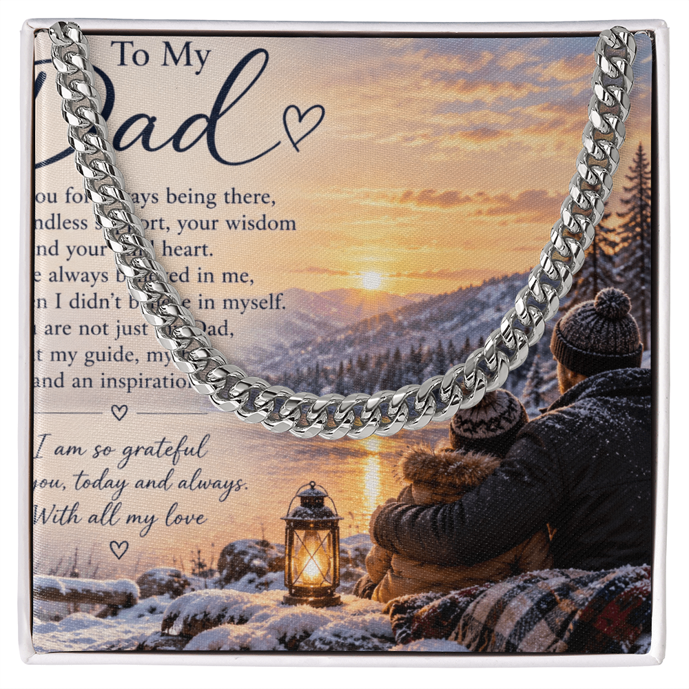 Dad Cuban Link Chain – Stylish Father's Day & Birthday Gift for Dad