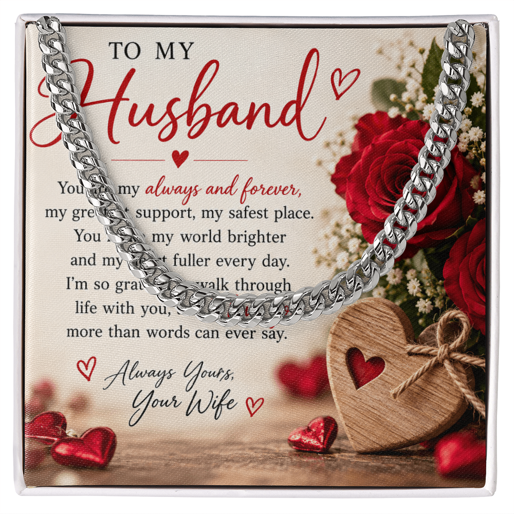 Cuban Link Chain for Husband – Stylish Jewellery Gift from Wife