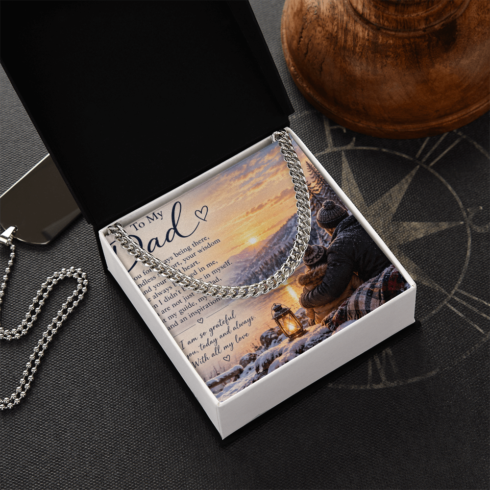 Dad Cuban Link Chain – Stylish Father's Day & Birthday Gift for Dad