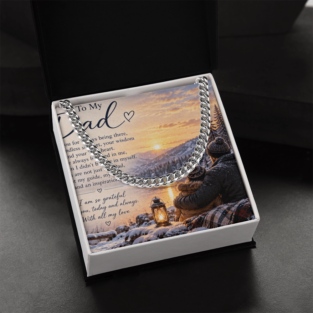 Dad Cuban Link Chain – Stylish Father's Day & Birthday Gift for Dad