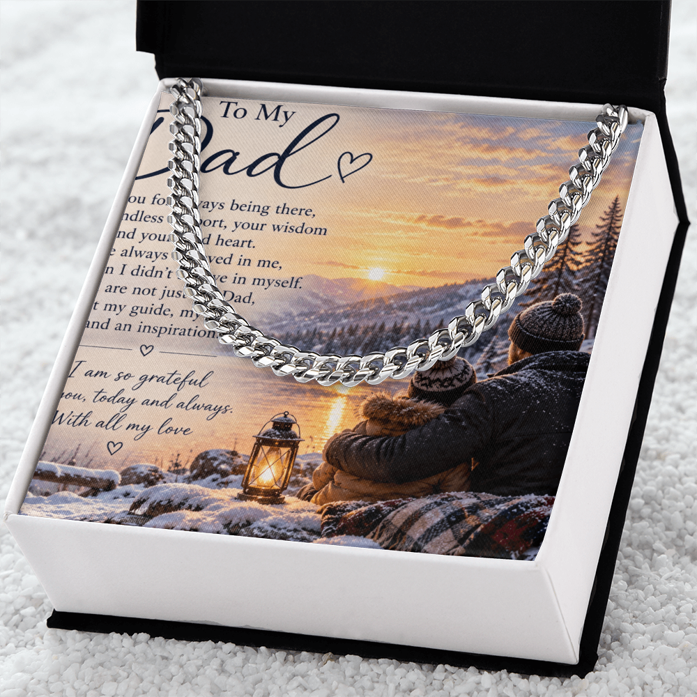 Dad Cuban Link Chain – Stylish Father's Day & Birthday Gift for Dad