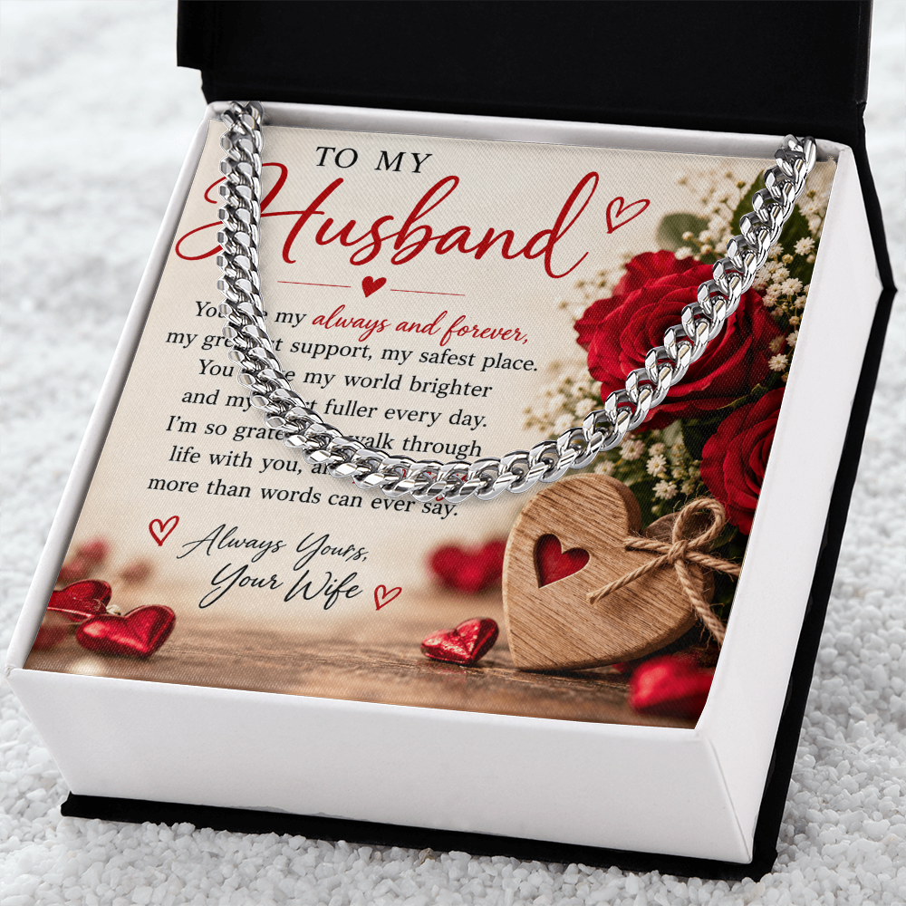 Cuban Link Chain for Husband – Stylish Jewellery Gift from Wife