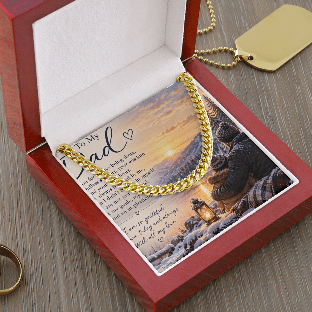 Dad Cuban Link Chain – Stylish Father's Day & Birthday Gift for Dad