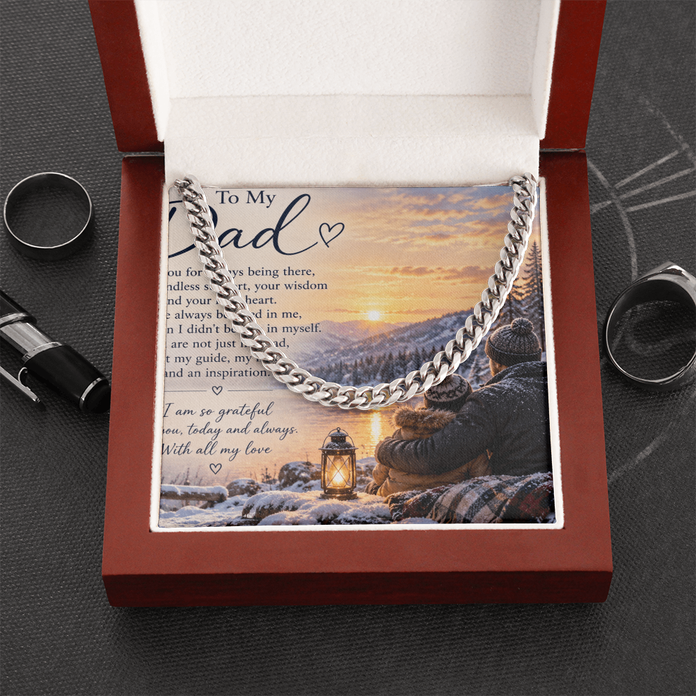 Dad Cuban Link Chain – Stylish Father's Day & Birthday Gift for Dad