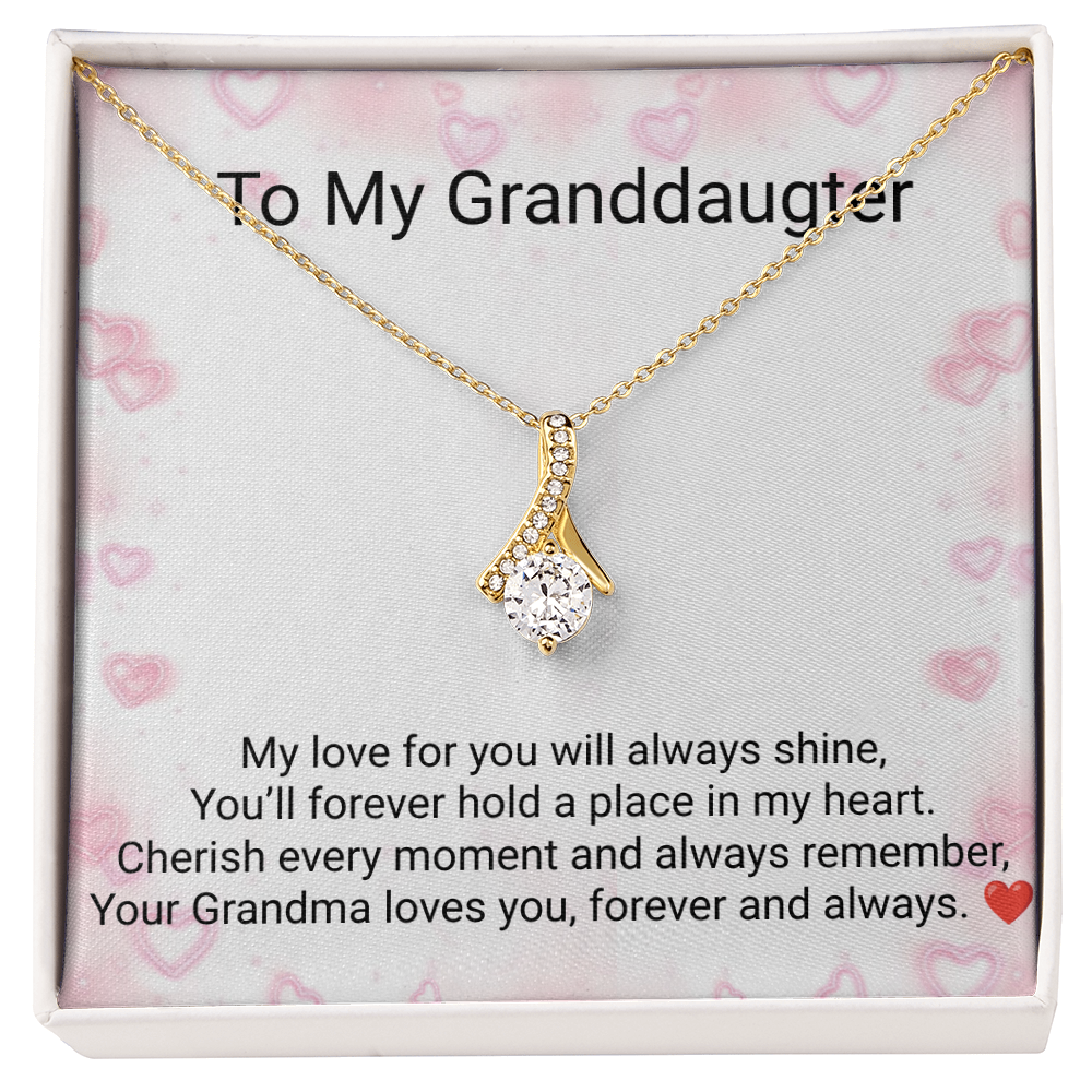 Granddaughter Alluring Beauty Necklace – Heartfelt Gift from Grandma