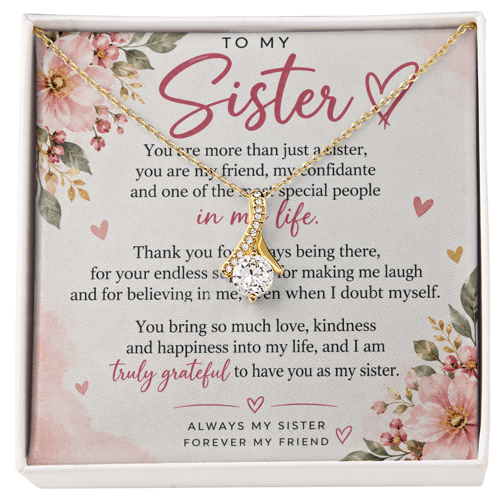 Alluring Beauty Necklace for Sister – Yellow & White Gold Gift