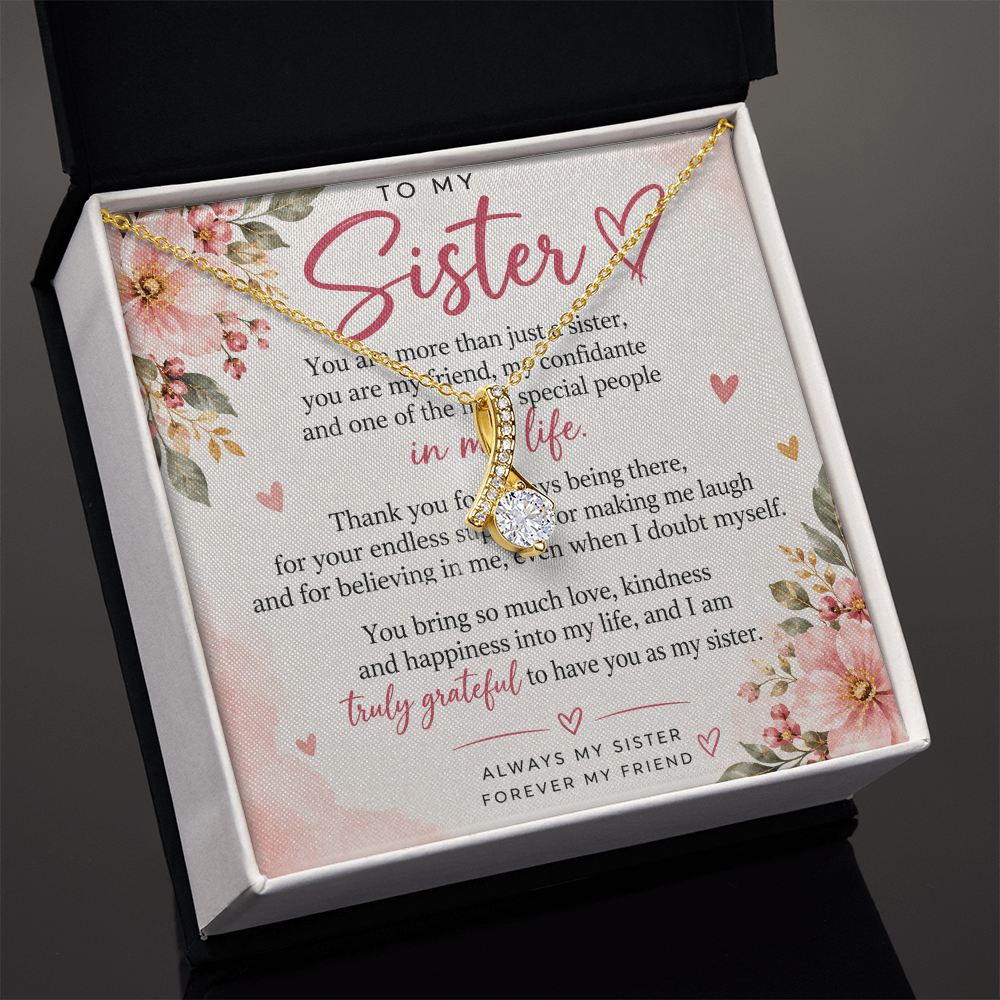Alluring Beauty Necklace for Sister – Yellow & White Gold Gift