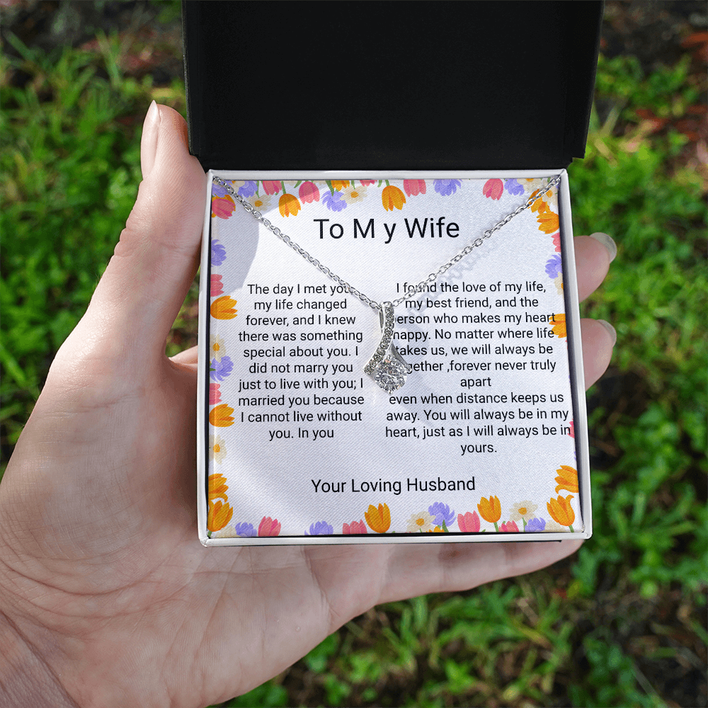 Wife Anniversary & Birthday Gift – Romantic Forever Love Necklace | Heartfelt Gift for Your wife