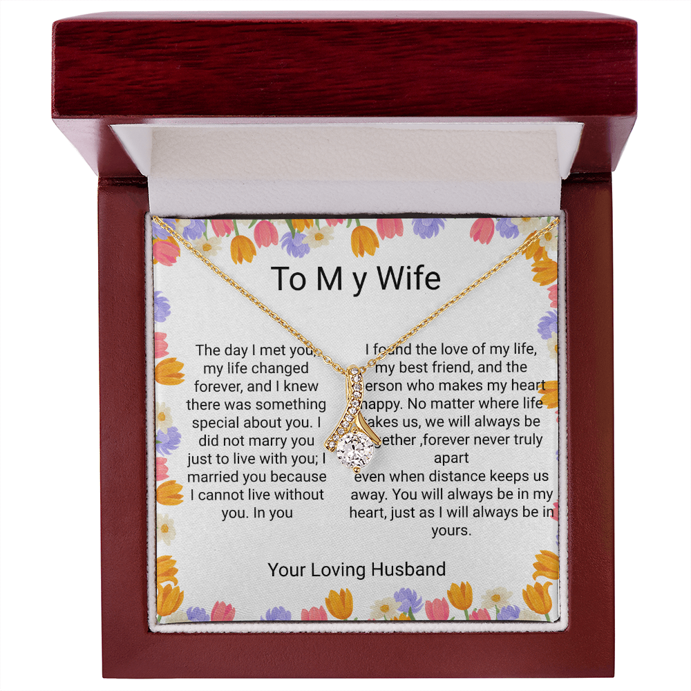 Wife Anniversary & Birthday Gift – Romantic Forever Love Necklace | Heartfelt Gift for Your wife