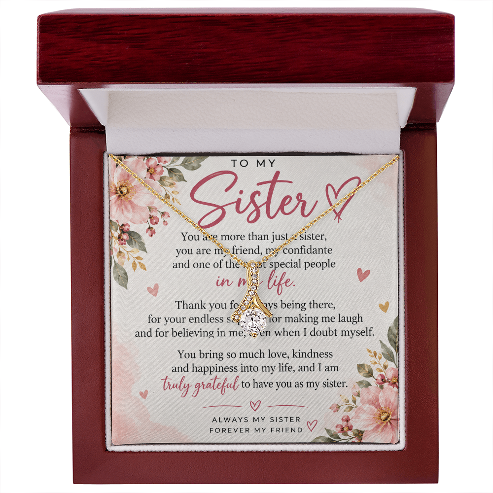 Alluring Beauty Necklace for Sister – Yellow & White Gold Gift