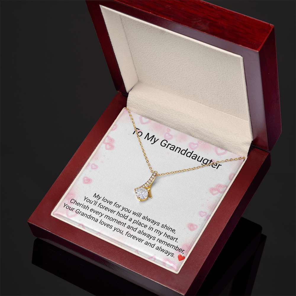 Granddaughter Alluring Beauty Necklace – Heartfelt Gift from Grandma