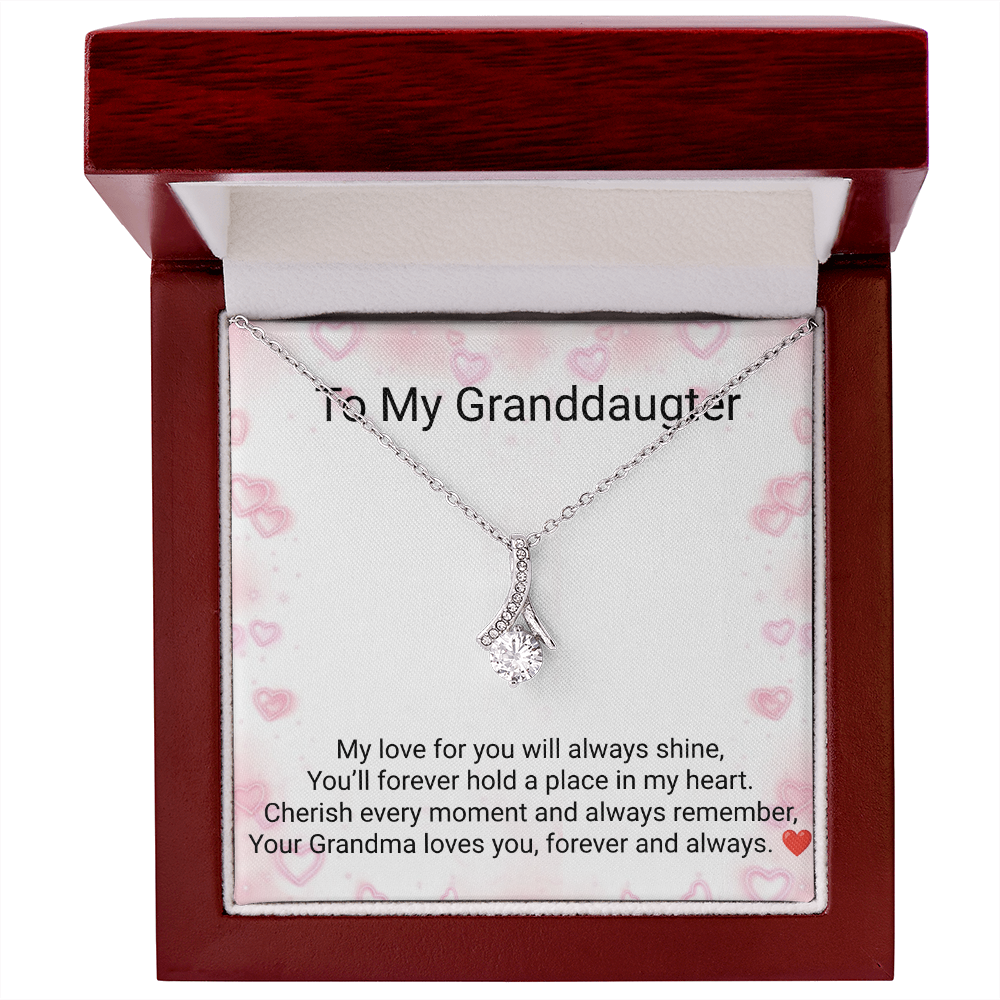 Granddaughter Alluring Beauty Necklace – Heartfelt Gift from Grandma