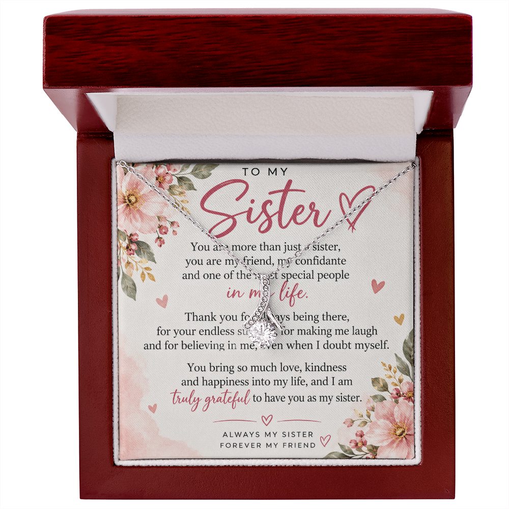 Alluring Beauty Necklace for Sister – Yellow & White Gold Gift