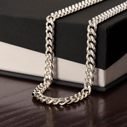 Father's Day Gift Cuban Link Chain Necklace | Meaningful Gift for Dad