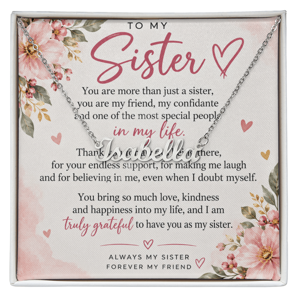 Custom Name Necklace for Sister – Personalised Jewellery Gift