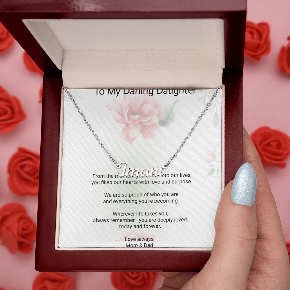 Daughter Custom Name Necklace – Personalised Gift of Love and Meaning