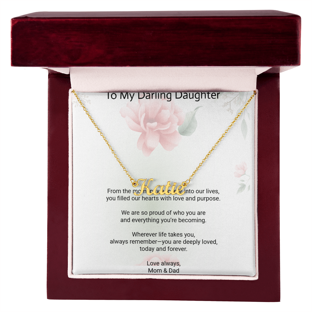 Daughter Custom Name Necklace – Personalised Gift of Love and Meaning