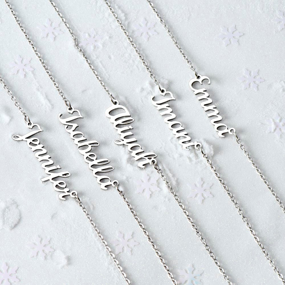 Personalized Name Necklace – Classic Non-Message Card Design