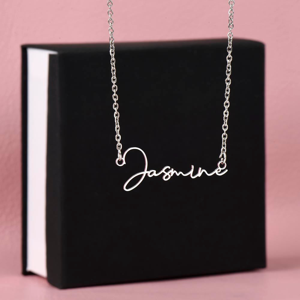 Signature Name Necklace for Sister – Personalised Jewellery Gift