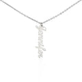 Engraved Vertical Name Necklace – Clean Design, No Message Card Included