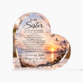 Sister Memorial Heart-Shaped Plaque – In Loving Memory Tribute