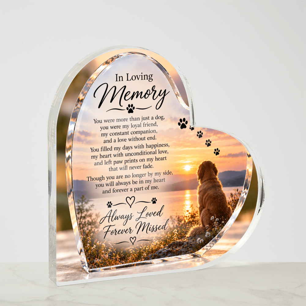 Dog Memorial Acrylic Plaque – Personalised In Loving Memory Pet Tribute
