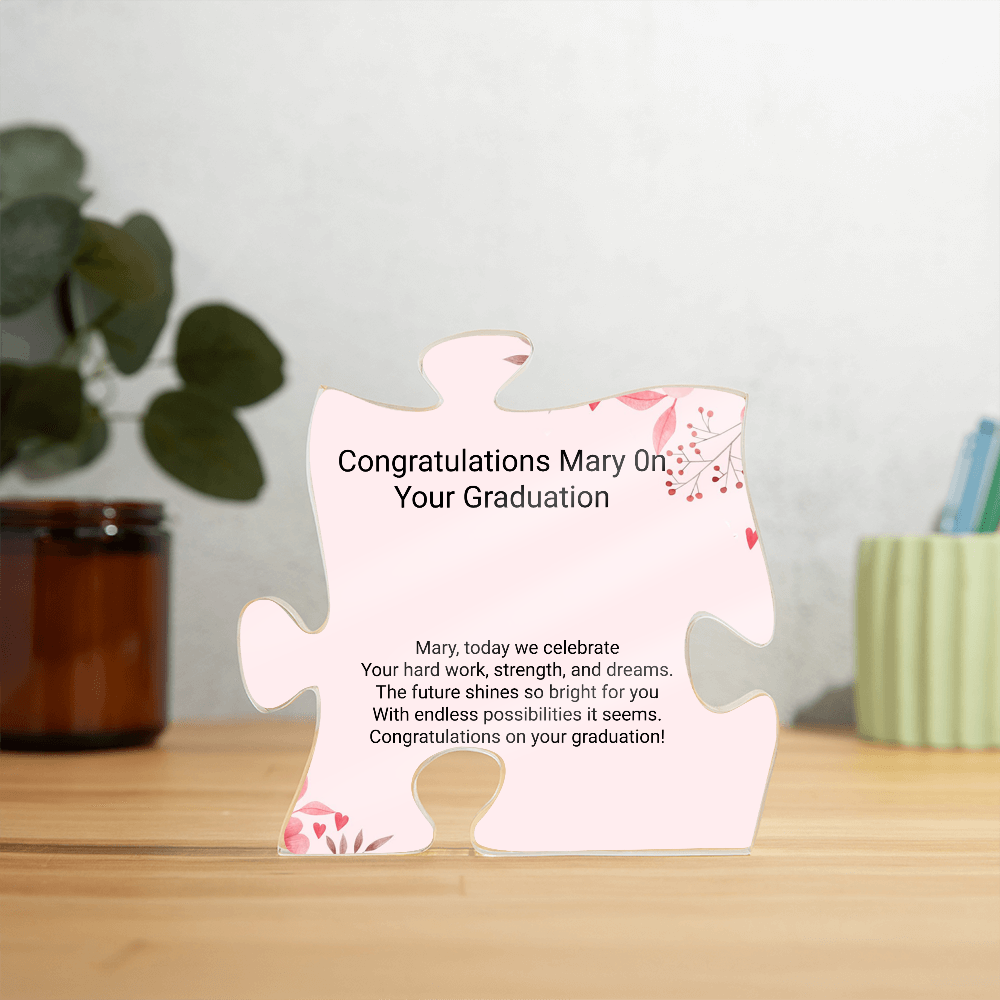 Personalized Graduation Acrylic Puzzle Plaque – Unique Class of 2026 Gift